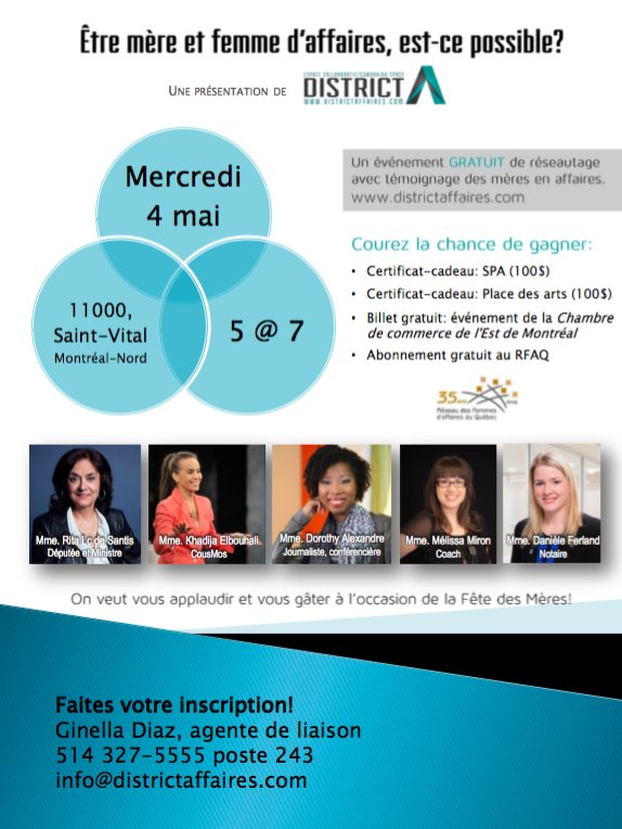 Mothers and businesswomen at CJE Bourassa-Sauvé! - Café Liégeois Canada Inc.