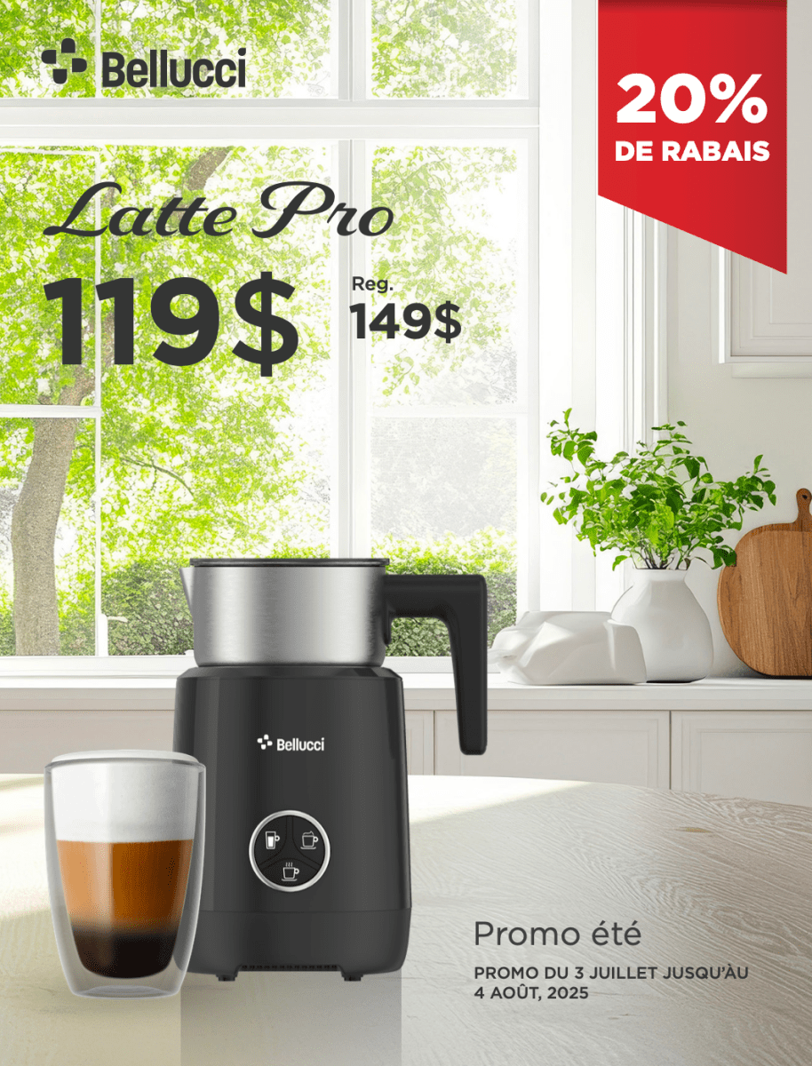 Bellucci - Latte Pro – Induction milk frother hot/cold and hot chocolate maker - Café Liégeois Canada Inc.