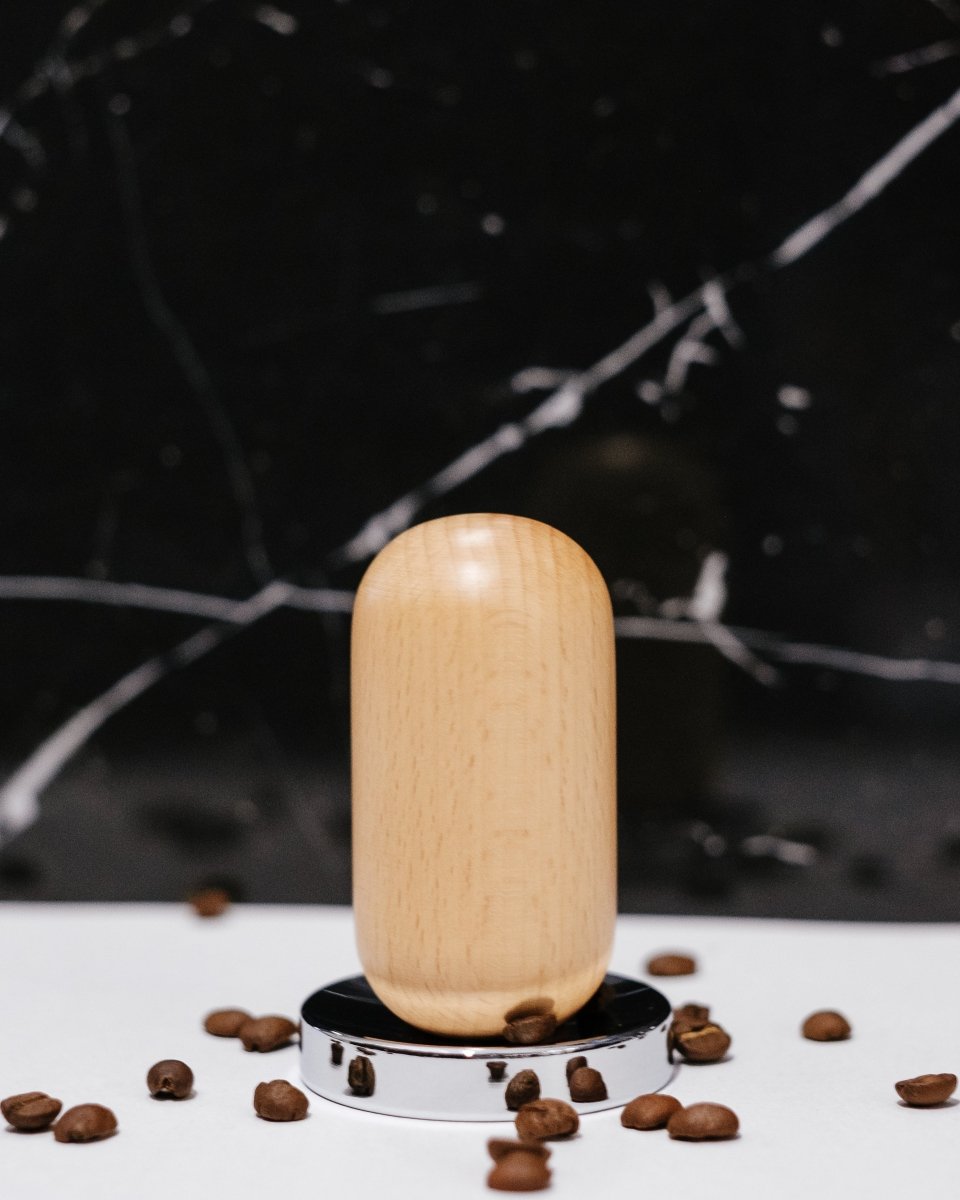 Light wood coffee tamper 58MM - Café Liégeois