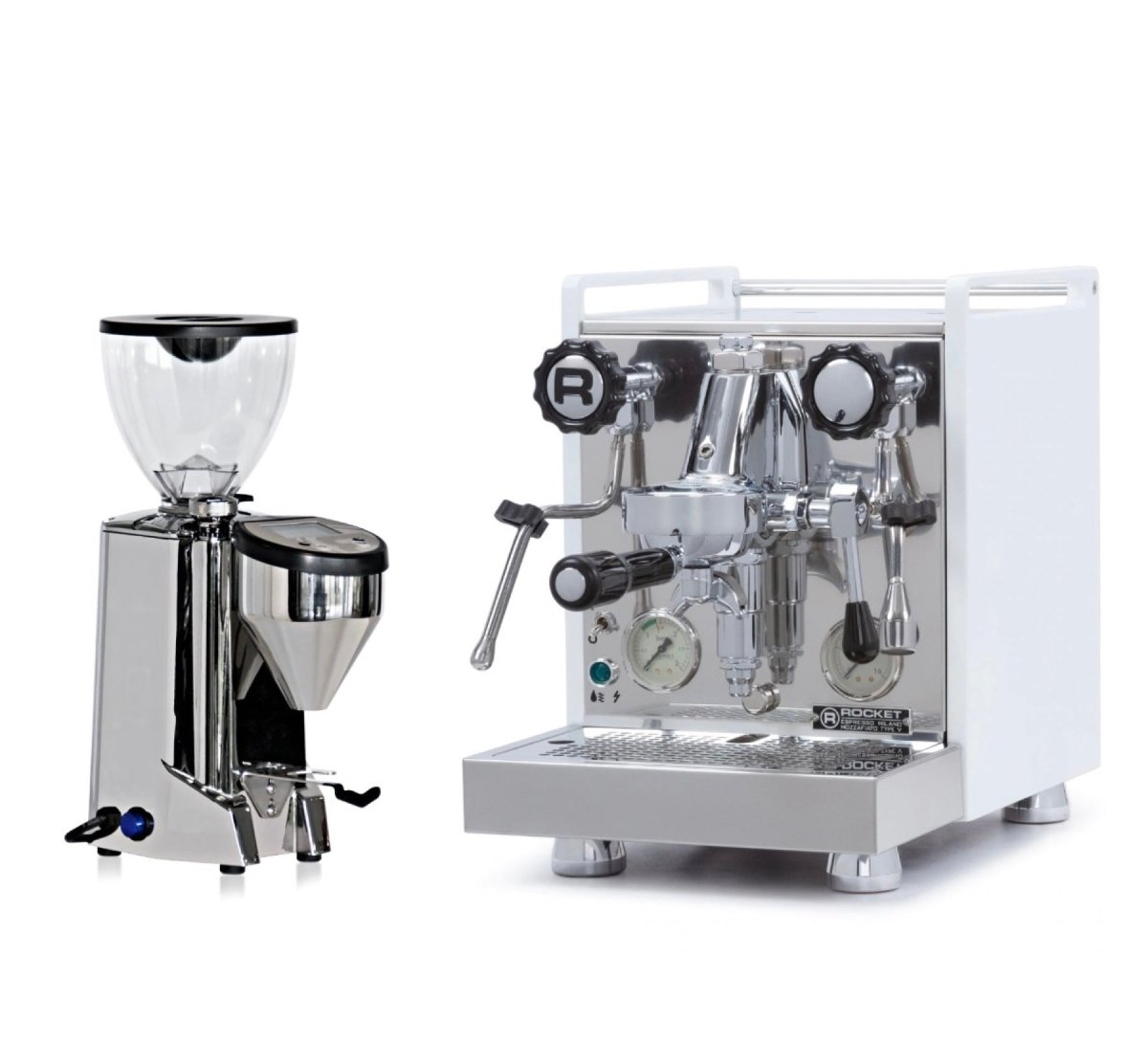 Rocket Mozzafiato Crono V and Rocket Fausto Grinder (Bundle) - Café Liégeois